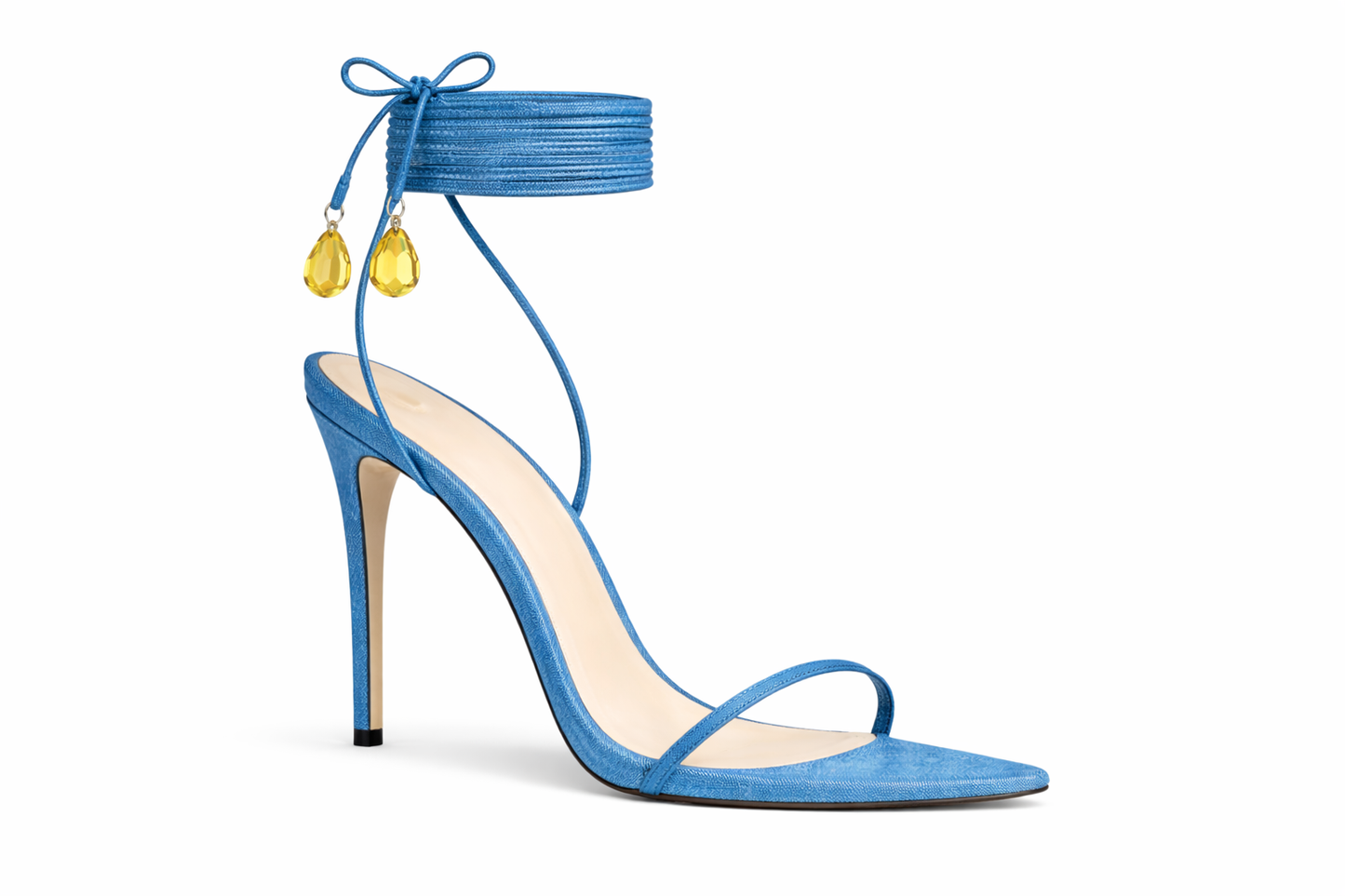 Solène Bleu Ciel Sandal - Citrine