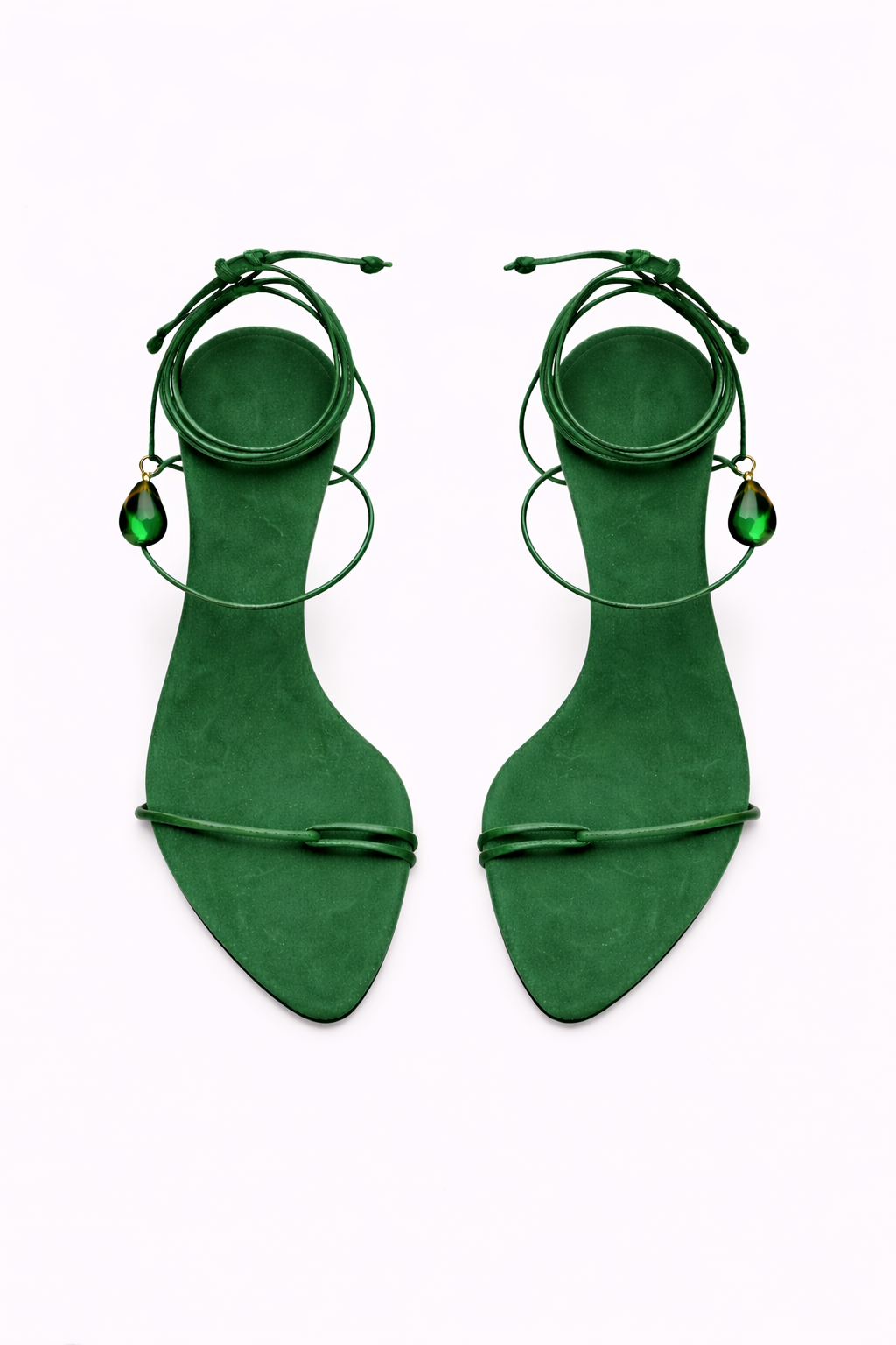 Claire Verte Lace Up - Emerald Crystal