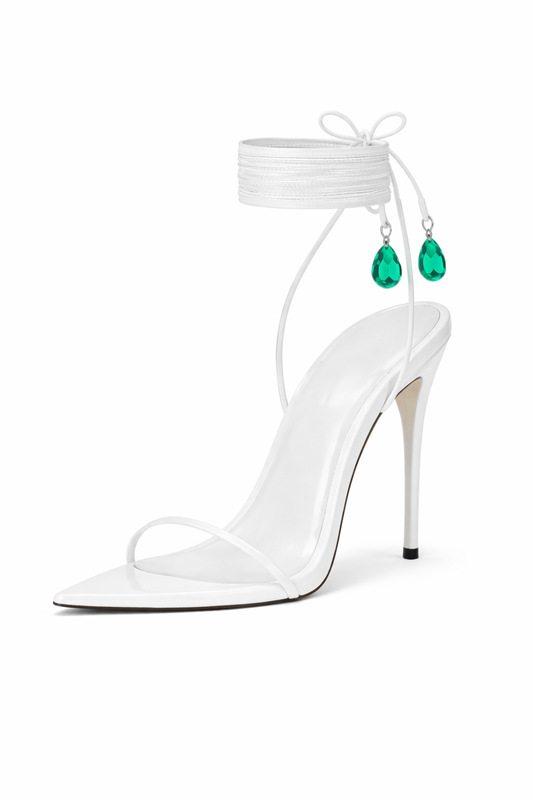 Solène Blanche Sandal - Emerald