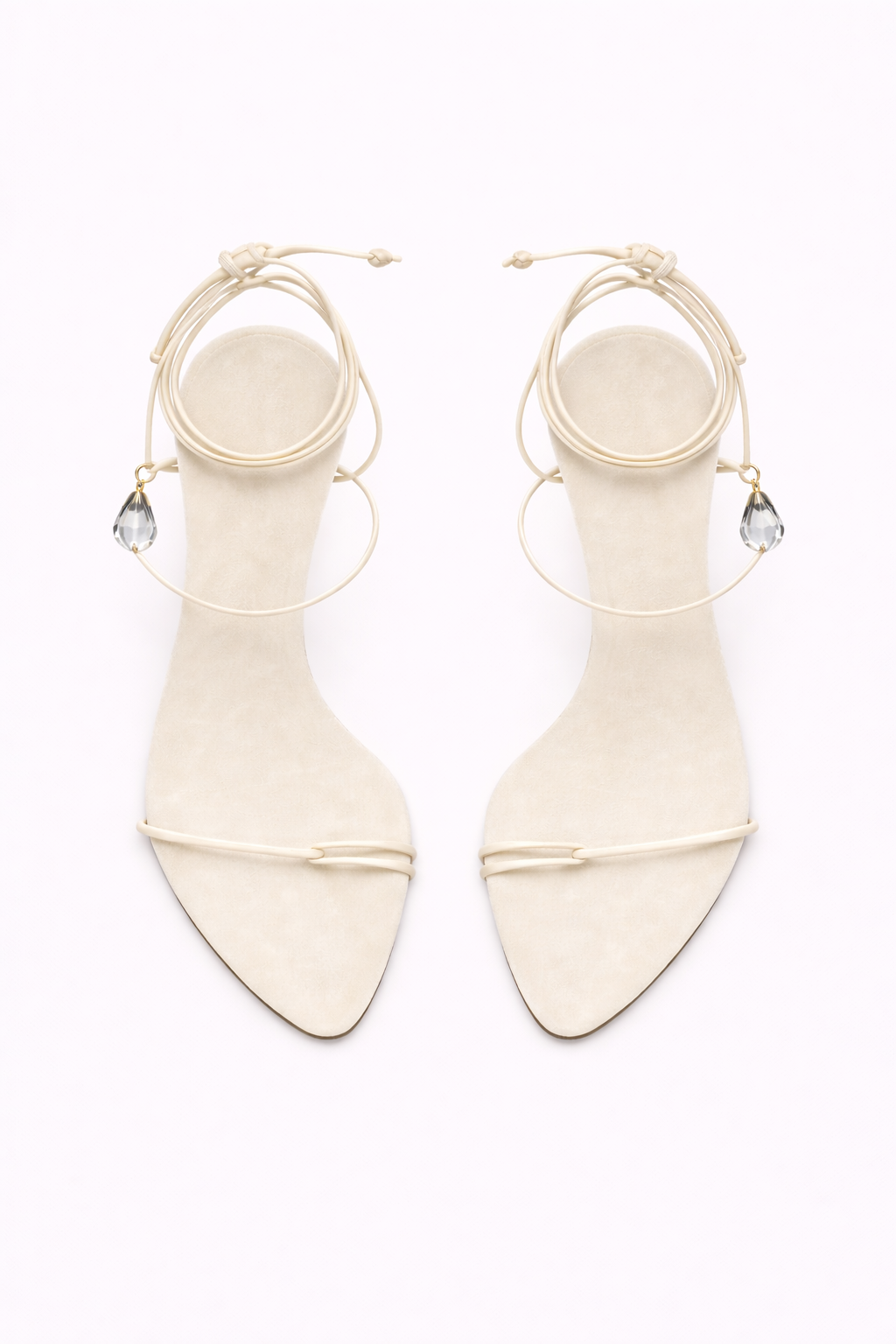 Claire Blanche Lace Up - Quartz Crystal