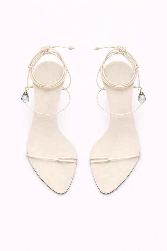 Claire Blanche Lace Up - Quartz Crystal